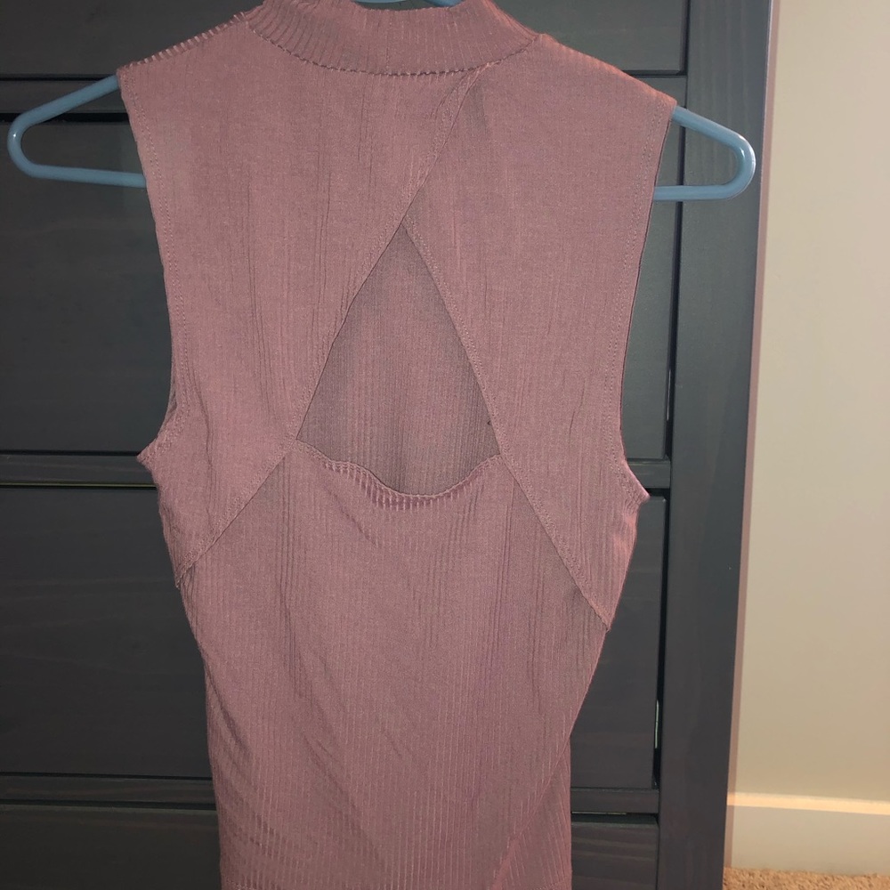 High neck crop tank top